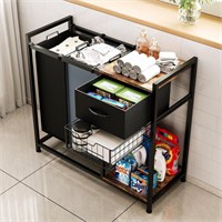 Large Laundry Sorter with Shelves & Drawer