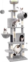 $125  Tall Cat Tree, Curved Series 81-inch Tower