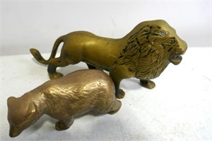 Brass Lion & Bear