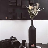 Lerman Decor Black Bottle Flower Storage