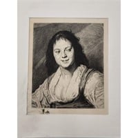 M Mongin After Frans Hals "The Gypsy" Etching