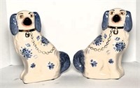 Vintage Hand Painted Staffordshire Dogs
