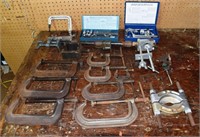 Tool lot: C clamps, flaring tools, etc.; as is