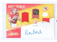 #31/99 PATRICK MAHOMES FOOTBALL PATCH AUTO CARD