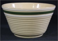 Watt Pottery Green-Banded Mixing Bowl #7