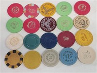 19 Vintage Casino Chips