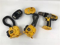 DeWalt Drill, Lights, Batteries