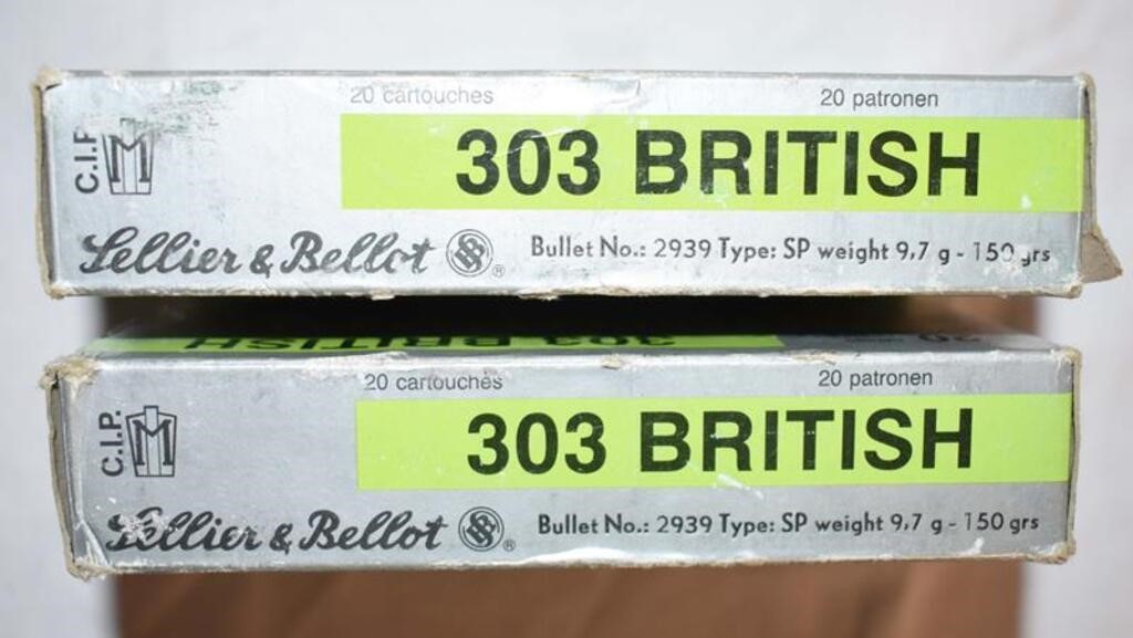 LOT - 40 ROUNDS RELOADED 303 BRITISH CARTRIDGES