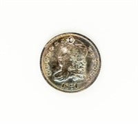 Coin 1831 Bust Half Dime Unc With a hole