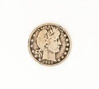 Coin 1909-O Barber Quarter-F