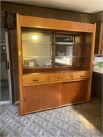 Lighted Large Wood Cabinet