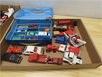 Assorted diecast toy cars & trucks lot.