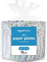 Amazon Basics Paper Plates  10 inch  372 Count