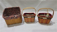 3 longaberger Americana baskets