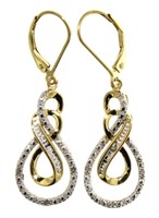 Beautiful Diamond Accent Elegant Dangle Earrings