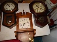 3 vintage clocks- DEA Regulated key wind, Royal