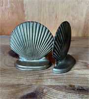 Brass Shell Book Ends