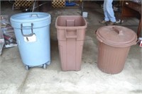3 Garbage Cans