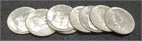 8 - 40% Silver Kennedy Half Dollar AU