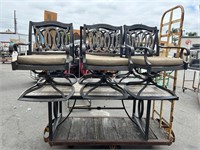 Patio Table & 6 Chairs  Mosiac Top Tan Cushion