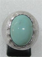 Sterling Silver Turquoise Ring Hallmarked