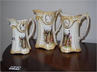 Three Porcelain Pitchers