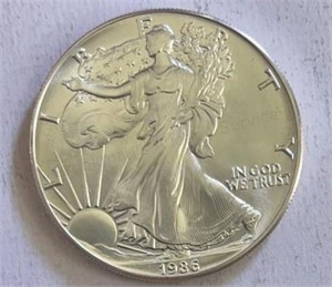 1986 Silver Eagle GEM BU