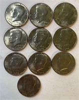 (10) 1976 Kennedy Half Dollars