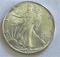 1986 Silver Eagle GEM BU