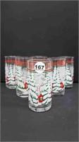 6 CHRISTMAS GLASSES