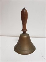 Grandma Craigs Brass School Bell w/ Wood Handle