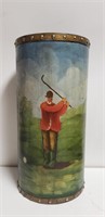 VTG Golf Themed Can Container Garbage Storage 18"
