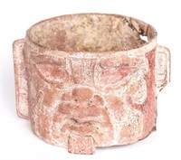 Pre-Columbian Olmec Terracotta Figural Bowl, 1600-