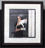 Framed Print "Sarah With Her Cat"