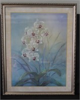 Framed Print of White Orchids