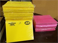 Yellow & Pink Cardstock, IGA Cardstock