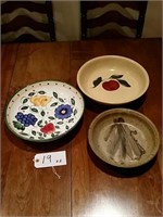 (3) Shllow Sided Serving Bowls