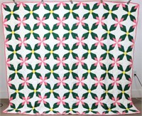 Green & _Pink Flower Quilt