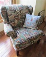 Beautiful Route 66 Upholstered Armchair