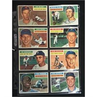 8 High Grade 1956 Topps Baseball Cards