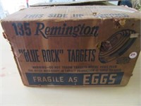 Vintage box of Remington "Blue Rock" clay pigeon