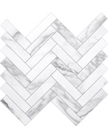 $60 The Tiles Plaza Herringbone Peel  backsplash