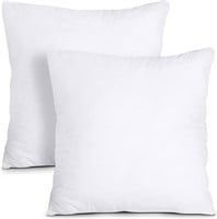 Throw Pillows Insert (Pack of 2, White) - 18 x 18