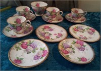 M - ROYAL STAFFORD TEACUPS & SAUCERS (L81)