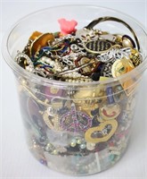 9 Pound Tub of Costume Jewelry