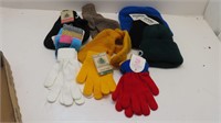 gloves and hats