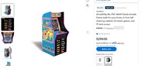OF3479 Arcade1Up Ms. PAC-MAN Classic Arcade Game