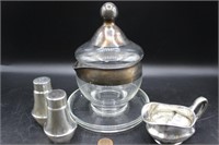Curious Collection Sterling & Nickel & Plate Glass
