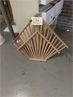 Two wooden trellis frames