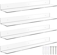 Thyle 4 Pack 36 Inches Acrylic Floating Shelves